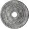 Ekena Millwork Palmetto Medallion (Canopies up to 5"), 20 7/8"OD x 3 5/8"ID x 1 5/8"P, Ultra Pure White Crackle CM20PMUWC - alternate 1